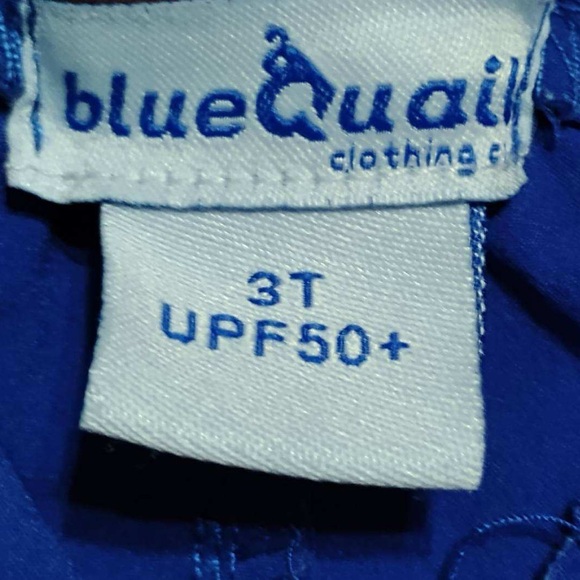 Blue Quail Boys Blue Swim Shorts 3T UPF 50+ Beach Swim Trunks - Picture 7 of 7